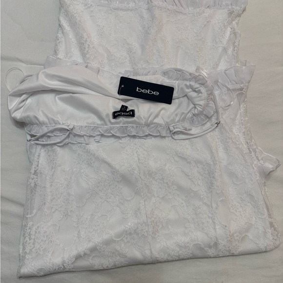 Bebe Smock Ruffle Maxi Dress - Picture 6 of 11